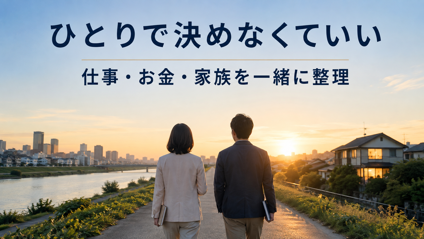 働く人とキャリアコーチが一緒に将来を整理するイメージ