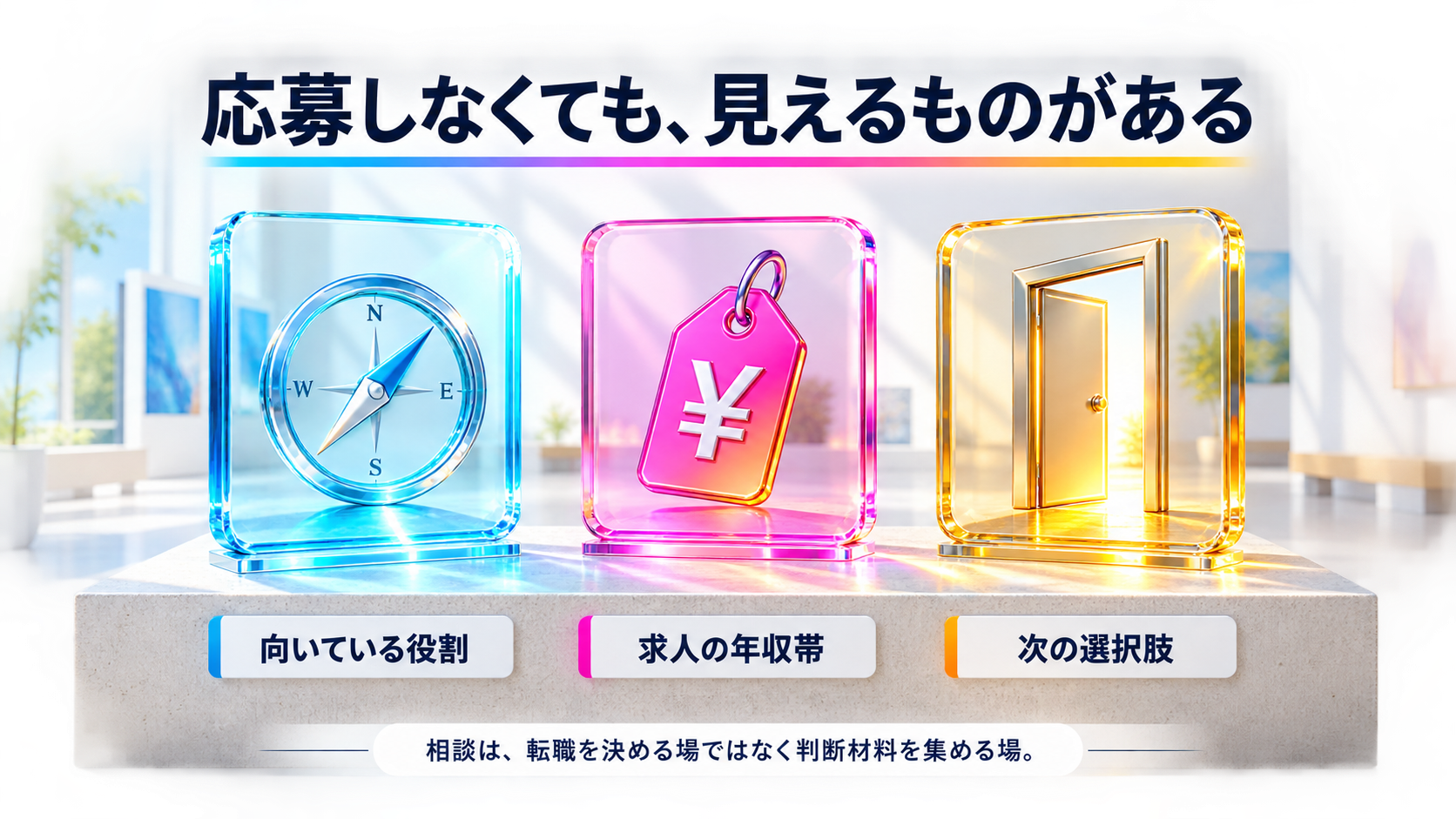 応募しなくても確認できる、向いている役割・求人の年収帯・次の選択肢