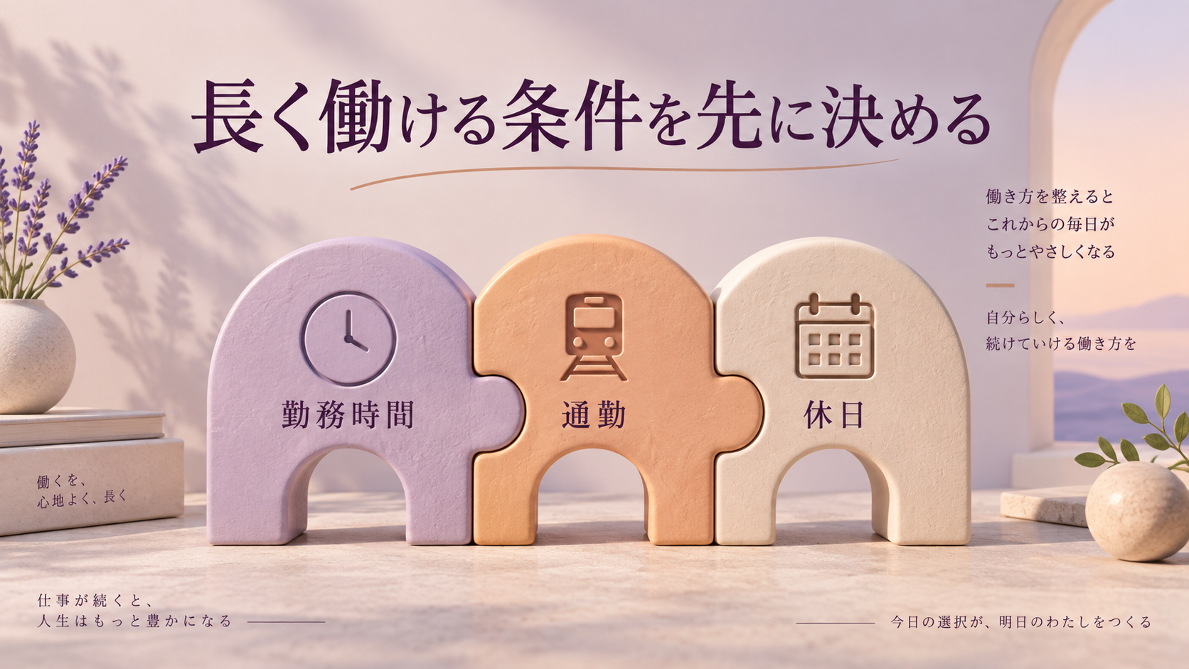 長く働ける条件として勤務時間・通勤・休日を確認する