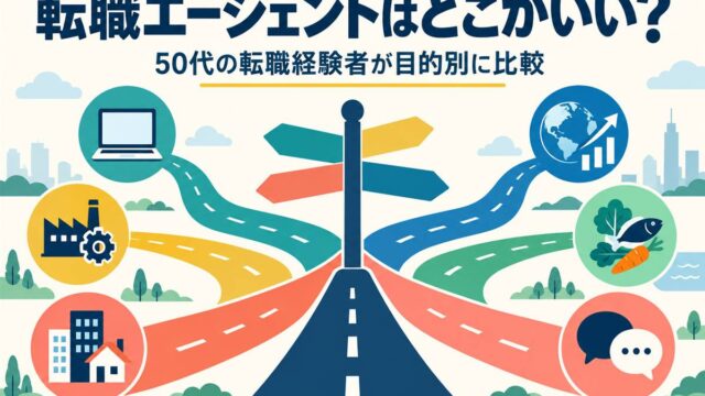 転職エージェントの選び方を示すキャリアの分岐路と案内標識