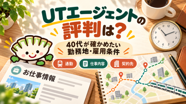 UTエージェントの評判を調べ、40代が通勤・仕事内容・契約先を確かめる案内